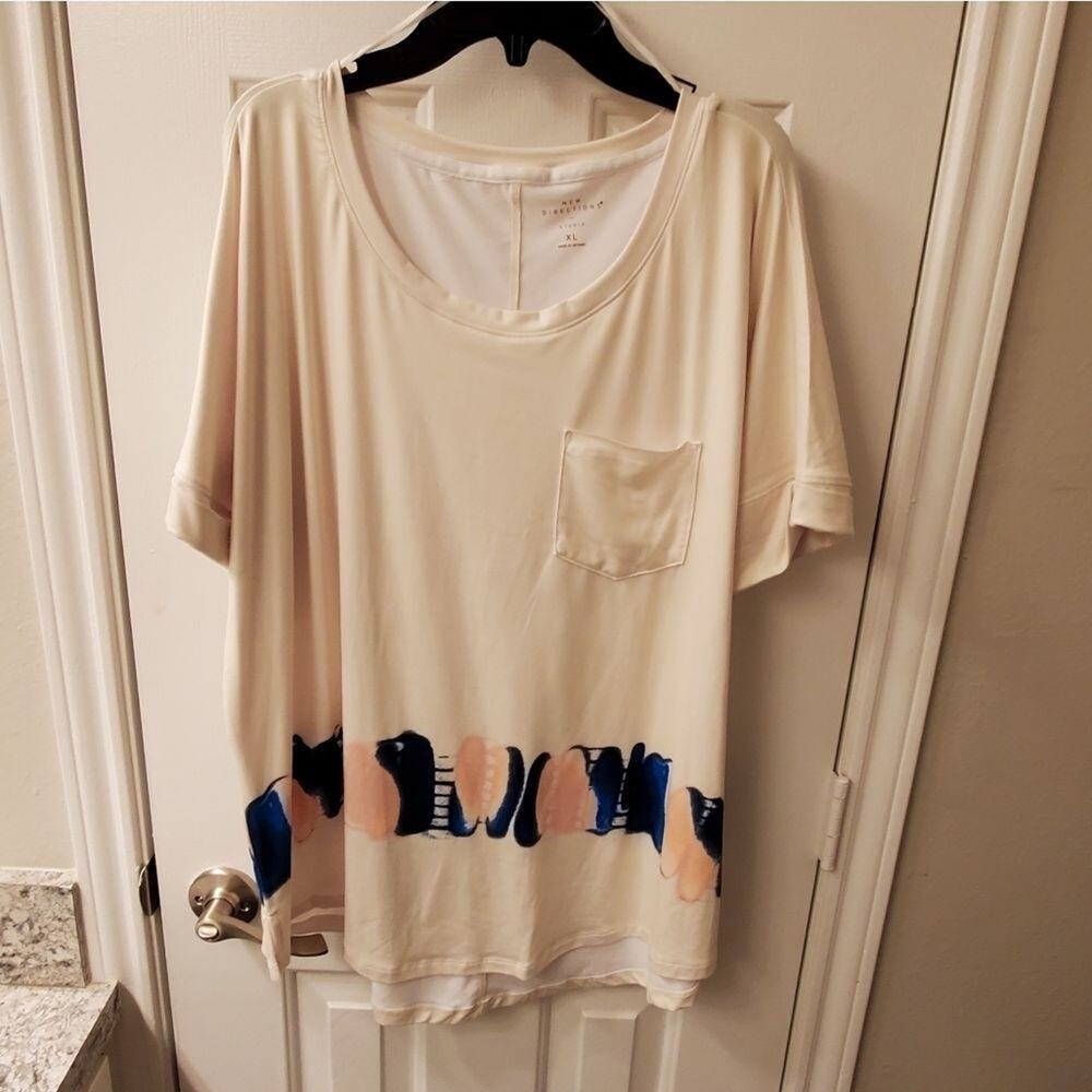 NEW DIRECTIONS floral super‎ soft tee shirt plus size XXL
